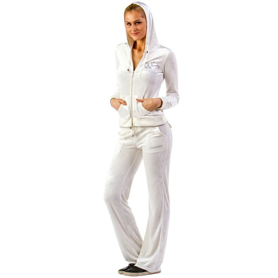 white velour tracksuit womens