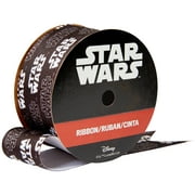 Offray 1 1/2" Black Star Wars Grosgrain Ribbon, 9 Yards, 3 Pack