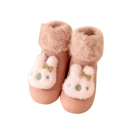 

Youmylove Autumn Winter Comfortable Baby Toddler Shoes Cute Cartoon Children Cotton Warm Breathable Soft Lightweight Non-Slip Floor Sneakers Cute Footwear