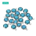 thumbnail image 3 of Crystal Birthstone Charm December Pendant Drop Beads Lake Blue for Jewelry Making, Bracelets, Pack of 20, 3 of 6