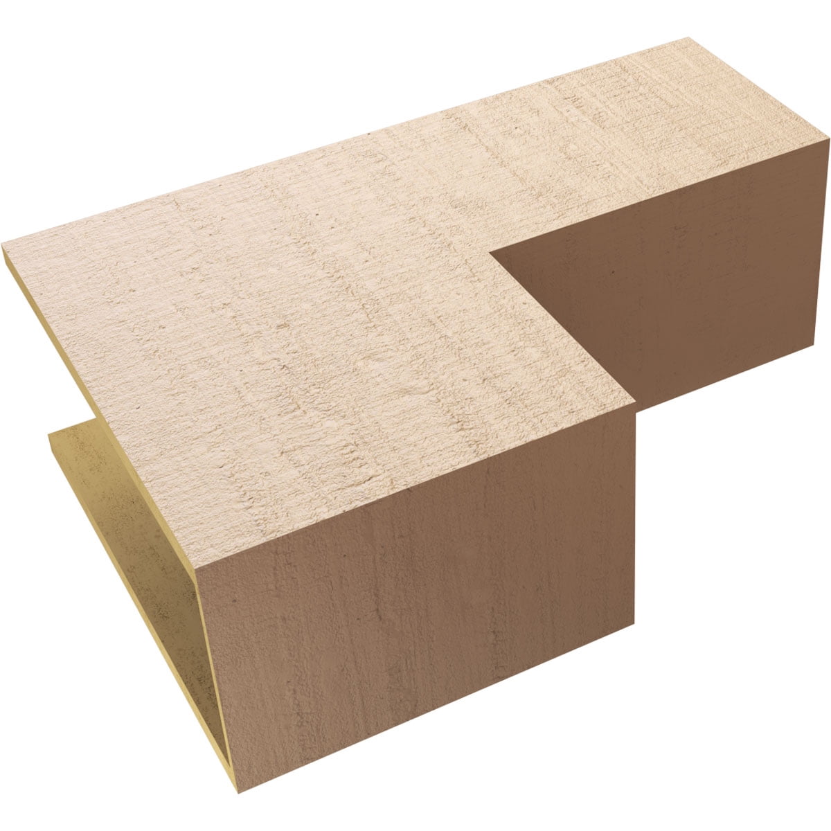 11"W x 33"D x 22"H Classic Chapel Hill Rough Cedar Woodgrain TimberThane Corbel, Primed Tan