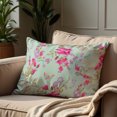 thumbnail image 2 of Throw Pillow Covers Pack of 1 for Living Room Table, Floral Printed Cushion Case, 14x20 inches - Light Green - Home Decor, 2 of 7