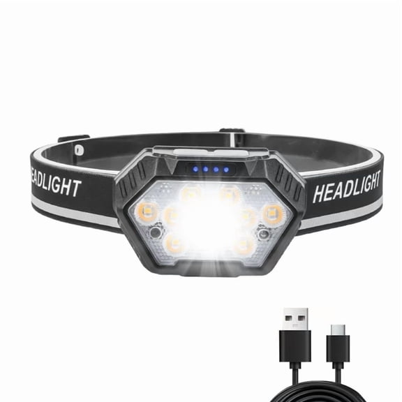 Super Bright Headlamp Motion Sensor LED Head Flashlight Camping Fishing Head Light Waterproof Forehead Headlight