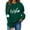 Green, variant on VgaVtl Long Sleeve Sweatshirt for Women St. Patrick's Day Women's Tops Leisure Elegant Shamrock Going Out Tops,Black 3XL