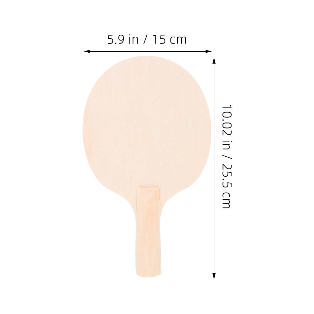 FUTUREORYY 4 Pair Lightweight Construction Oval Shaped Table Tennis Rackets Unfinished for DIY Projects