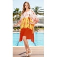 thumbnail image 5 of HAPPY BAY Women's Flowy Swimwear Cover Ups Sleeveless Beach Tunic 1X-2X Tangerine, Tie Dye, 5 of 5