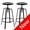 Black, variant on Metal Bar Stools Set of 2, Adjustable Height 360-Degree Swivel Bar Stool, Backless and Armless Counter Barstools for Kitchen Island, Dining, Cafe, Pub, Gold