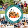 thumbnail image 6 of Large Insulated Lunch Bags for Women Men Leakproof Thermal Meal Lunch Tote Bag for Office Work Picnic Travel Halloween Decorations Black 9L, 6 of 6