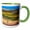 Green/White, variant on 3drose, Alaska, Denali National Park. Autumn Landscape., 15oz Mug
