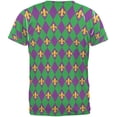 thumbnail image 2 of Mardi Gras Fleur De Lis All Over Adult T-Shirt - Medium, 2 of 2