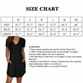 thumbnail image 3 of Liher Women Mini Sundress V Neck Casual Summer Dress Short Sleeve Loose Black T Shirt Dress with Pocket Clothes Size XL, 3 of 6