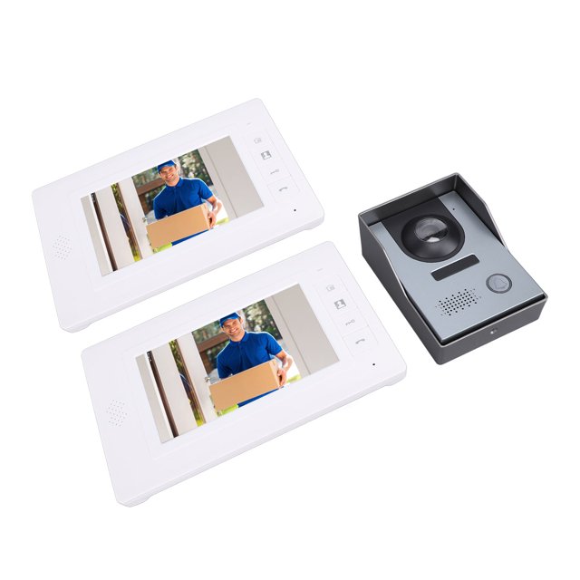 De Intercomunicador De Video Con Cable, De Teléfono Telefónico De Videos Con Cámara Y Monitor De 7 Pulgadas, Cámara De Timbre Para El Apartamento De La Oficina En Casa De Villa