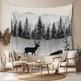 thumbnail image 2 of Deer Forest Large Tapestry for Bedroom Wall Hanging Tapestry, Farmhouse Vintage Nature Trees Mountain Ceiling Backdrop Tapestries Poster Blanket Wall Decor for Teens Room Living Room Dorm 100" x 59", 2 of 8
