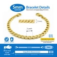 thumbnail image 3 of MedicEngraved Yellow Gold Stainless Steel Custom Medical Alert Bracelet - 5mm Curb Link, 3 of 7