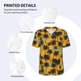 thumbnail image 3 of Lsque Hawaii Palms Pattern Mens Polo Golf Shirts Funny Graphics Shorts Sleeve Button Shirts Baseball T-shirt-4X-Large, 3 of 7