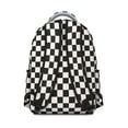 thumbnail image 3 of Black and White Checkered Backpack for School,Cute School Bag,Schoolbag with Adjustable Shoulder Straps & Padded Back,15.3"x11"x7.1".﻿, 3 of 6