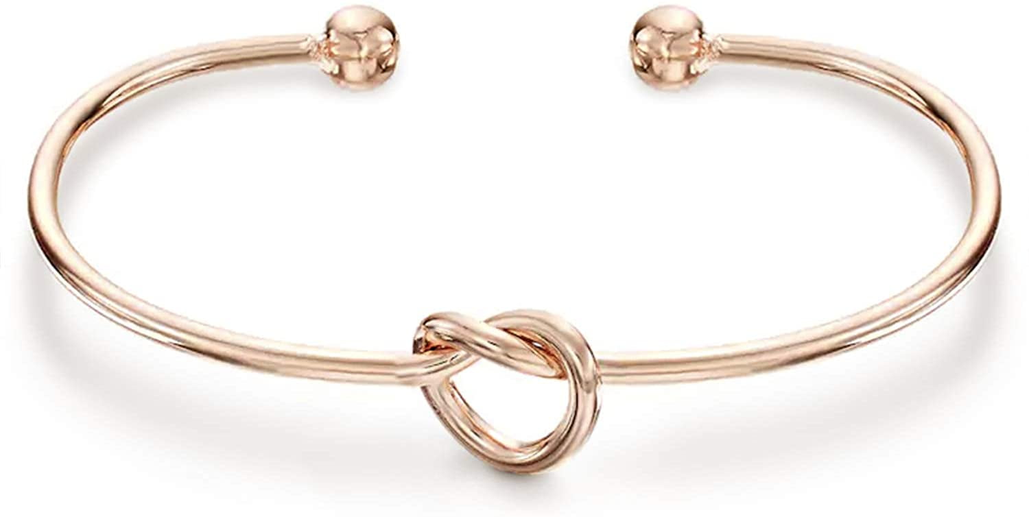 Plated Forever Love Knot Infinity Bracelets For Women Women's Bracelet Pink Gold 【人気急上昇】