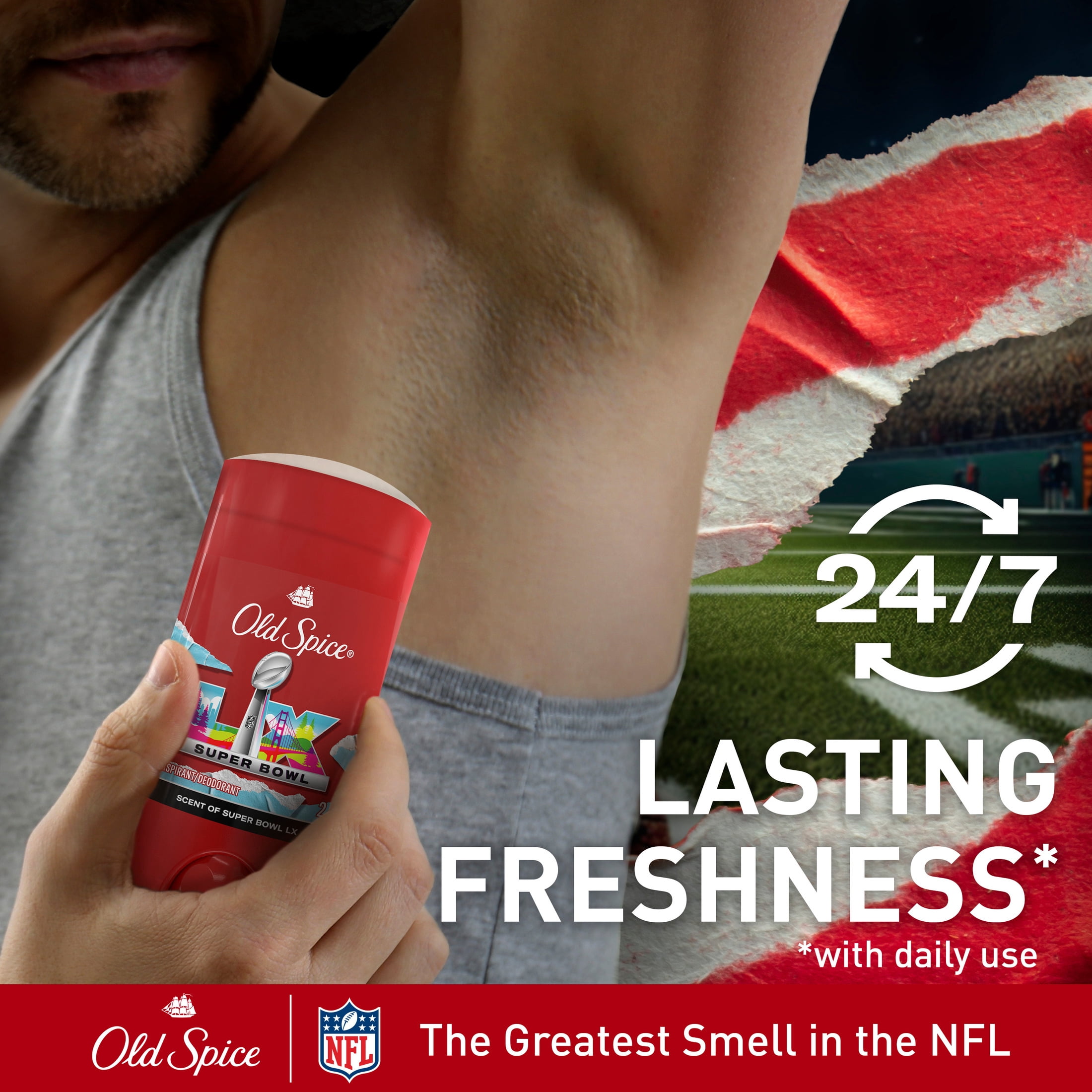 (2 pack) Old Spice Antiperspirant, Super Bowl LX, 2.6oz