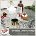 thumbnail image 6 of Costway 38'' Patio Round Counter Height Bar Table withTempered Glass Tabletop Poolside, 6 of 10