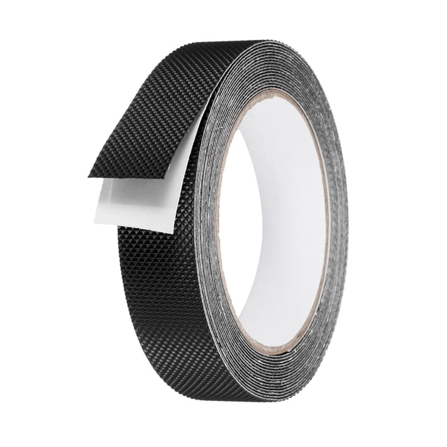Cinta no de rejilla de 1 pulgada x 16.5 pies PEVA, cinta antideslizante para escalones, negra
