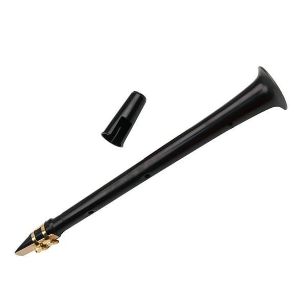Saxofón de bolsillo de 8 agujeros, minisaxofón portátil, instrumento de viento madera (negro)