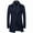 Navy, variant on Men's Long Sleeve Pea Coat Winter Warm Zip Fall Business Casual Fashion Button Up Pocket Slim Fit Top V Neck Turn Down Collar Wool Jackets & Coats Yellow Large