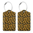thumbnail image 3 of Sikiie fall leaf Luggage Tag for Suitcase Leather Baggage Tag with Stainless Steel Loop Privacy Cover for Women Men Girls-1, 3 of 5