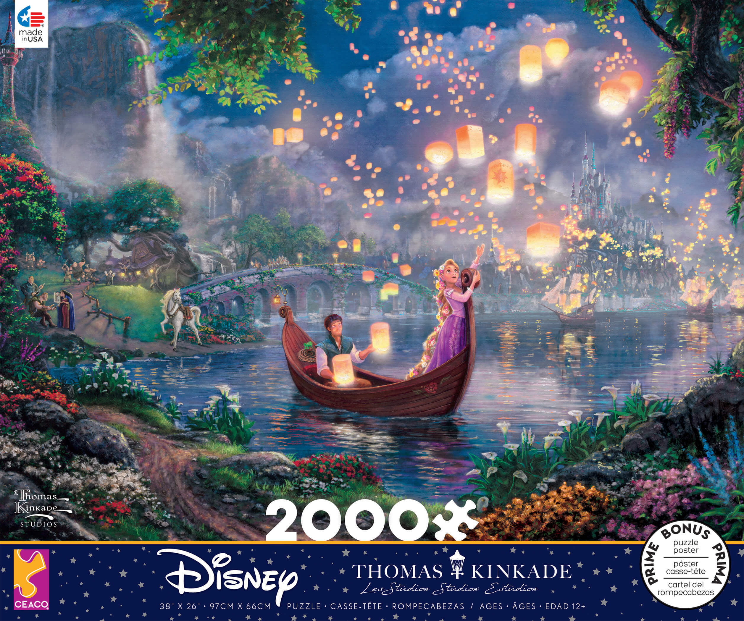 Ceaco Disney Tangled Thomas Kinkade Jigsaw Puzzle 2000 Pieces for sale online