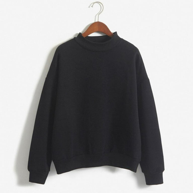 Stand Collar Long Sleeve Thicken Pullover Trend Solid Color Stand Collar Long Sleeve Thicken Pullover Trend Solid Color