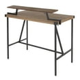 Gia Industrial Counter Table 43" Counter Height Espresso Bamboo Top