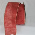 thumbnail image 2 of The Ribbon People Terra Cotta Orange and Gold Colored Wired Edge Burlap Ribbon 2.75" x 11 Yards, 2 of 2
