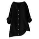 thumbnail image 1 of Blusa holgada con botones para mujer - Camisa informal de manga larga y color liso - Cuello en V, elegante, ideal para el trabajo diario y los viajes - Para todas las estaciones, tallas S-XXXXXL, 1 of 4