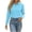 Light Blue, variant on Maean Womens Collared Shirts Long Sleeve V Neck Basic Solid Color Shirts Ladies Casual Tunics Outfits