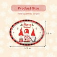 thumbnail image 5 of 25 Count Christmas Oval Paper Plates,12.3"x9.3" Large Disposable Dinner Serving Platters for Holiday Xmas Dinnerware Table Decorations-Santa Pattern, 5 of 6