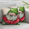thumbnail image 3 of Creowell  Summer Pillow Covers  Watermelon Gnome Decorative Throw Pillow Case Summer Watercolor Melon Fruit Cushion Case for Farmhouse Home Sofa Home Couch Office Decoration, 3 of 5