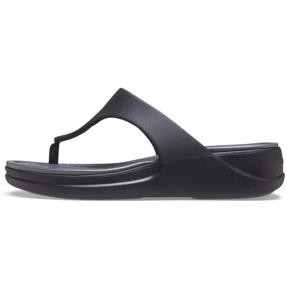 Crocs Women'S Boca Wedge Flip Flops Platform Sandals Black Numeric_6
