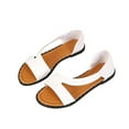thumbnail image 4 of OAVQHLG3B Sandals for Women Under $10 Summer European And American Beach Sandals Open Toe Flat Women's Shoes, 4 of 9