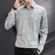 thumbnail image 3 of Camisa de hombre de negocios a rayas de manga larga Camisas masculinas Casual Algodón Tops originales Estilo coreano Nuevo en Slim Fit Regular Trendyol I, 3 of 4