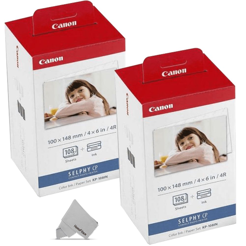 KP-108IN Color Ink Paper Set 4"x6" for Canon Selphy CP-730 740 750 760 780 790 