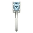 thumbnail image 4 of 2.5 ct Brilliant Princess Cut Natural Swiss Blue Topaz 18K White Gold Eternity Band SZ 7.5, 4 of 6