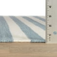 thumbnail image 6 of Home Conservatory Ladder Stripe Blue/Ivory Handwoven Wool Rug 2.5' x 8' - Blue/Ivory, 6 of 6