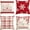 Red, variant on colorlife Merry Christmas Hello Winter Buffalo Plaid Snowflake Red Throw Pillow Cover, 18 x 18 Inch Winter Holiday Cushion Case Decoration for Sofa Couch Set of 4