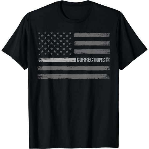 Correctional Officer American Flag Gift Vintage Corrections T-Shirt