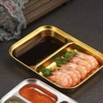 thumbnail image 6 of MERRYHAPY Golden Stainless Steel Snack Dish and Dessert Serving Tray for Household Food Presentation, 6 of 8