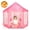 Pink, variant on SweHouse Princess Castle Play Tent for Toddlers Girls Hexagon Playhouse with Star Lights Indoor Polyester Toys