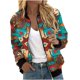 thumbnail image 1 of Chaquetas y abrigos casuales sin capucha de manga larga para mujer Sudadera holgada de manga larga con cremallera Chaqueta informal de béisbol de punto grueso Chaqueta de poliéster para mujer, 1 of 5