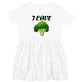 thumbnail image 3 of Inktastic I Love Broccoli Girls Toddler Dress, 3 of 5