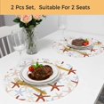 thumbnail image 5 of Ocean Red Starfish Round 13 Inch Placemats Set of 2, Summer Coastal Beach HeatResistant Non Slip Place Mats for Dining Table, Wipeable Braided Kitchen Table Mats for Housewarming, 5 of 9