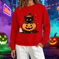 thumbnail image 2 of MVRLSH Women's Halloween Graphic Print Long Sleeve Pullover Sweater Size - M, 2 of 6