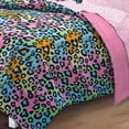 thumbnail image 2 of My Room Neon Leopard Ultra Soft Microfiber Girls Comforter Set, Multi-Colored, Full, 2 of 3